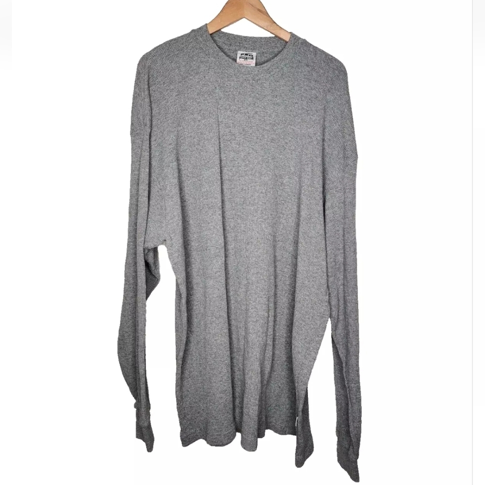 Pro 5 USA Long Sleeve Thermal Shirt in Charcoal Gray Size L